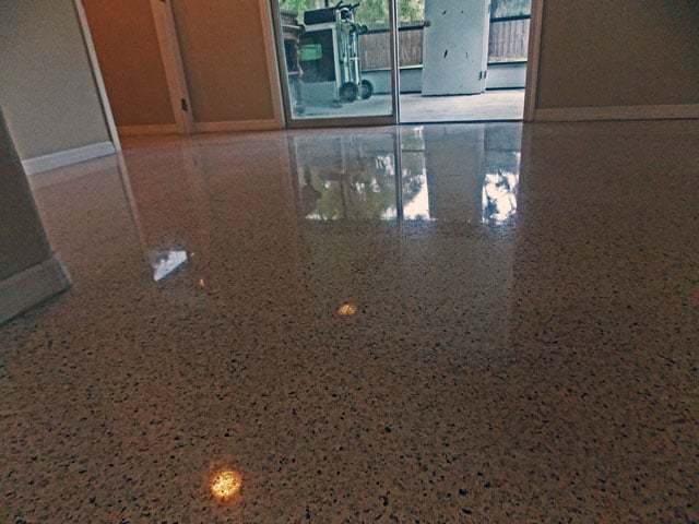 Englewood terrazzo restoration without topical sealer or finish