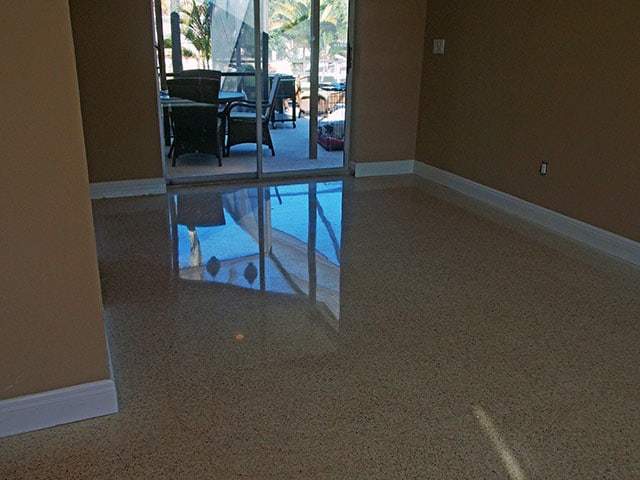 Dry Polished terrazzo floor