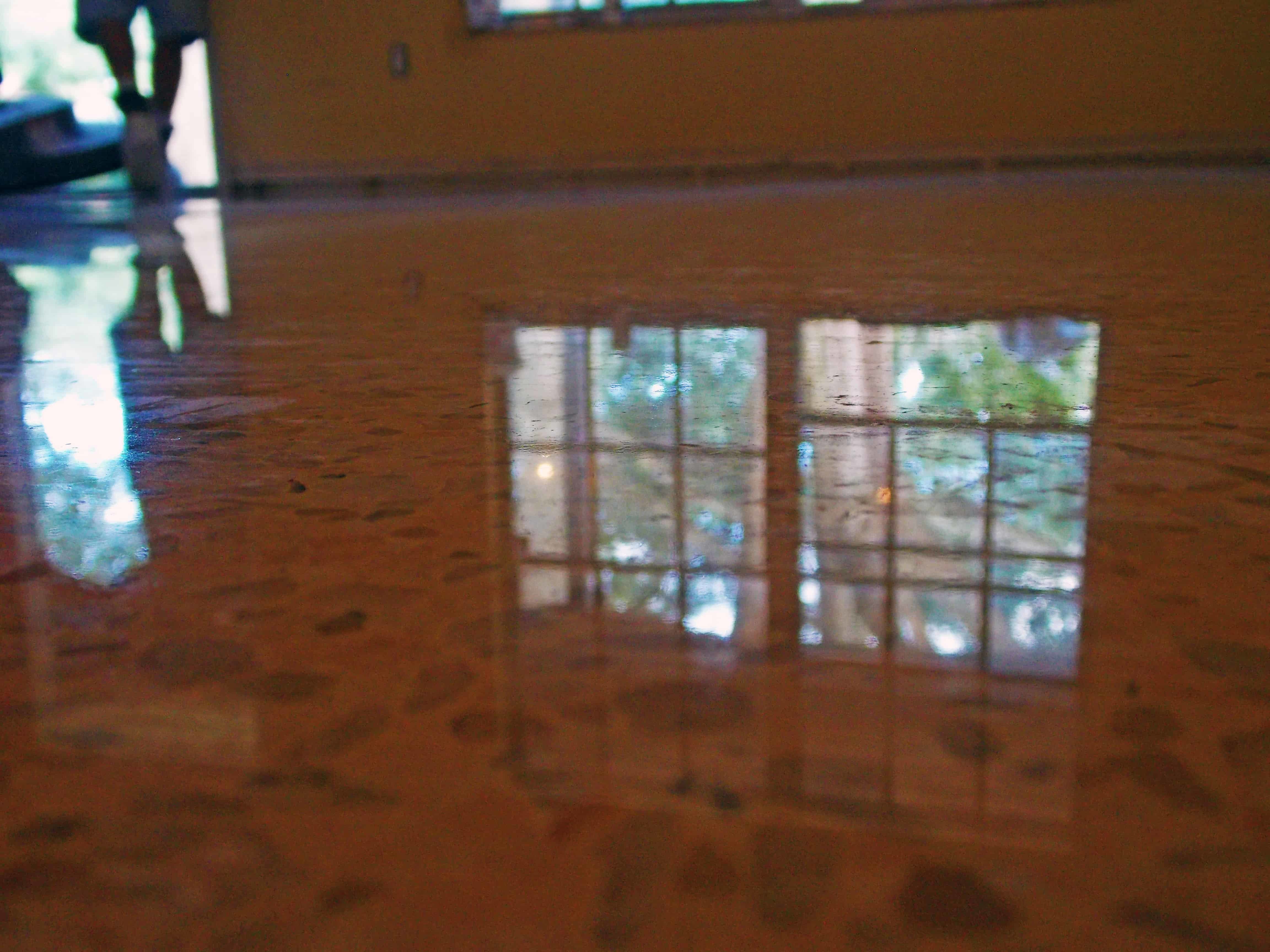 Diamond polished terrazzo floor