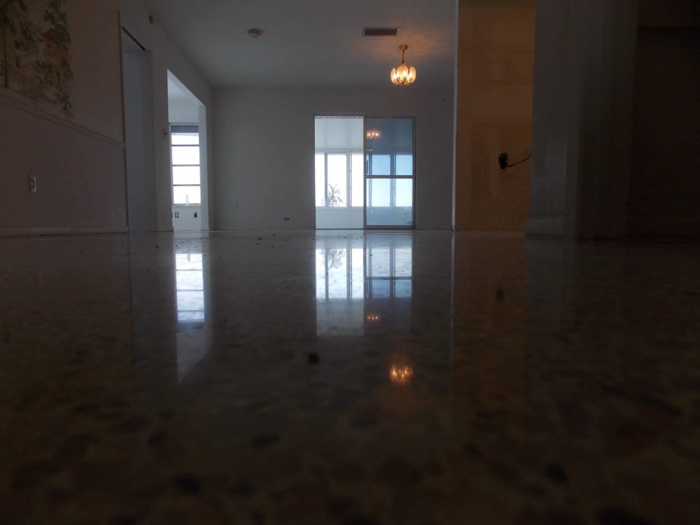 Terrazzo Restoration Sun City Ceny dry polished with no water